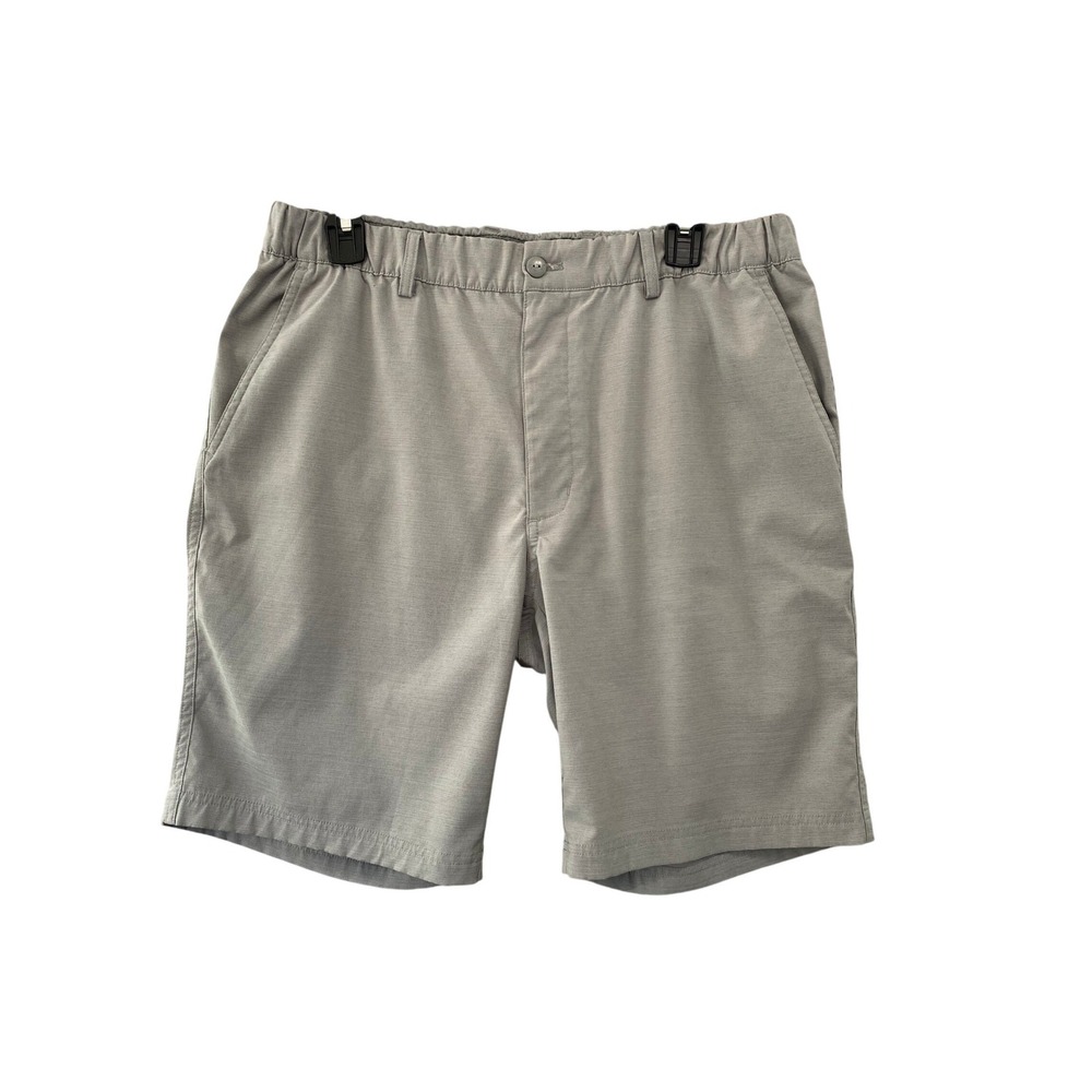 Greg Norman Golf Shorts Men 34 Gray Stretch Comfort Waist Performance Active